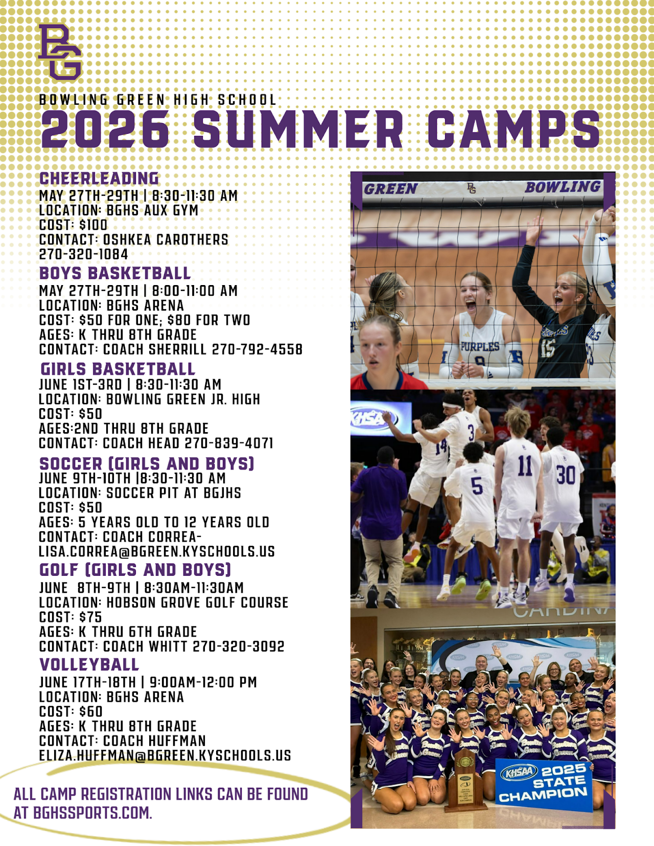 2026 Summer Camps Bowling Green
